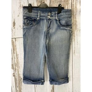 Women's Cuffed Denim Capris By Sophia's Jeans Size 14